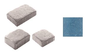 Плитка тротуарная, в комплекте 3 камня, Урико 1УР.6, синий, завод Выбор