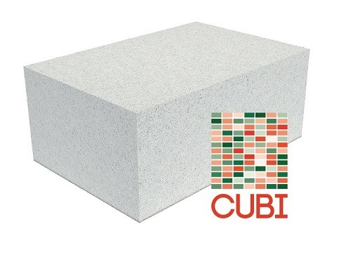 Блок газосиликатный для малоэтажного  строительства  CUBI (ЕЗСМ),  плотностью D500,В-2,5 шириной 100 мм, длиной 625 мм, высотой 200 мм.  